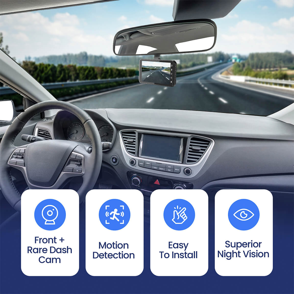 Dashcam Pro (Front & Rear) Free 64GB SD Card