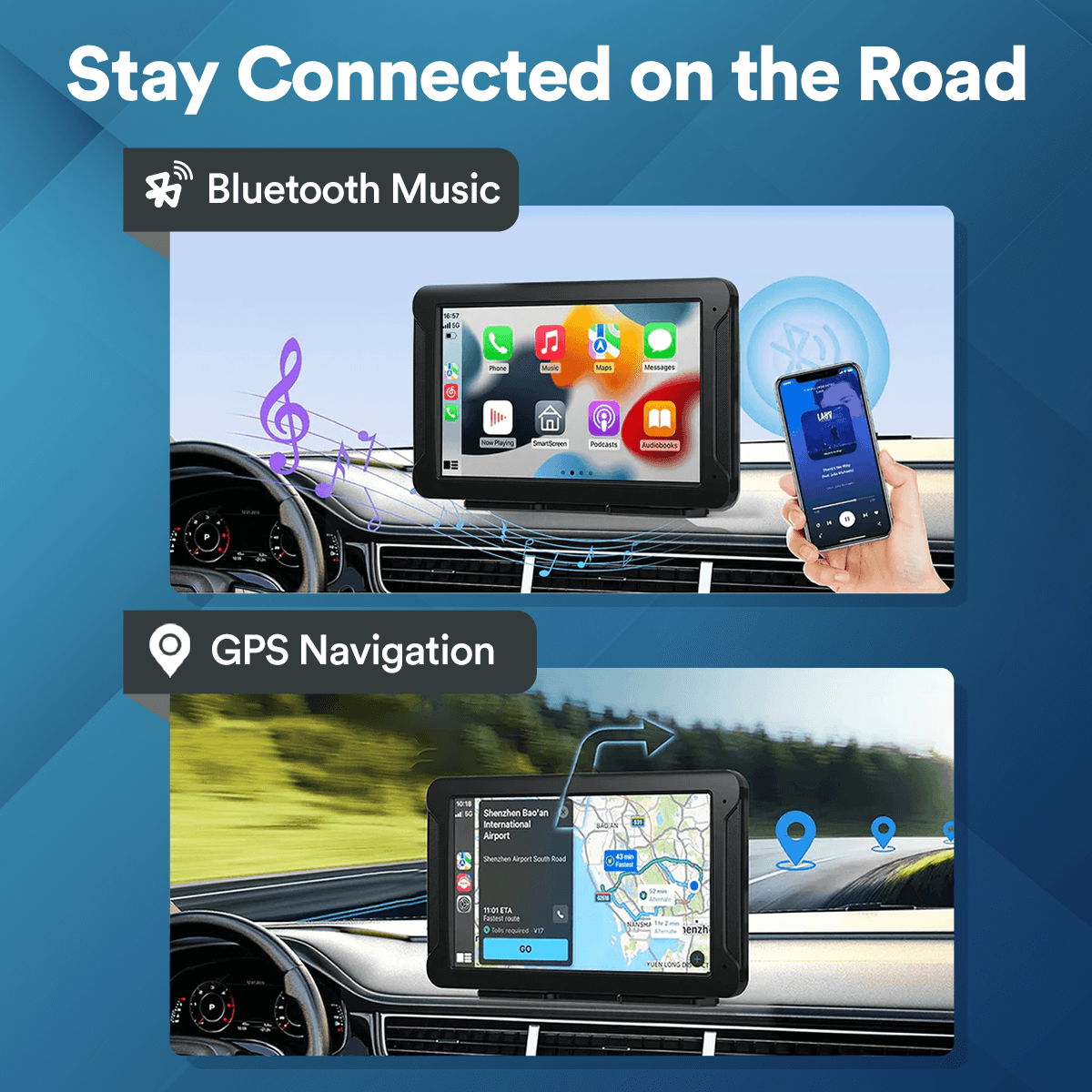 Smart Car Play Dash Cam 9"