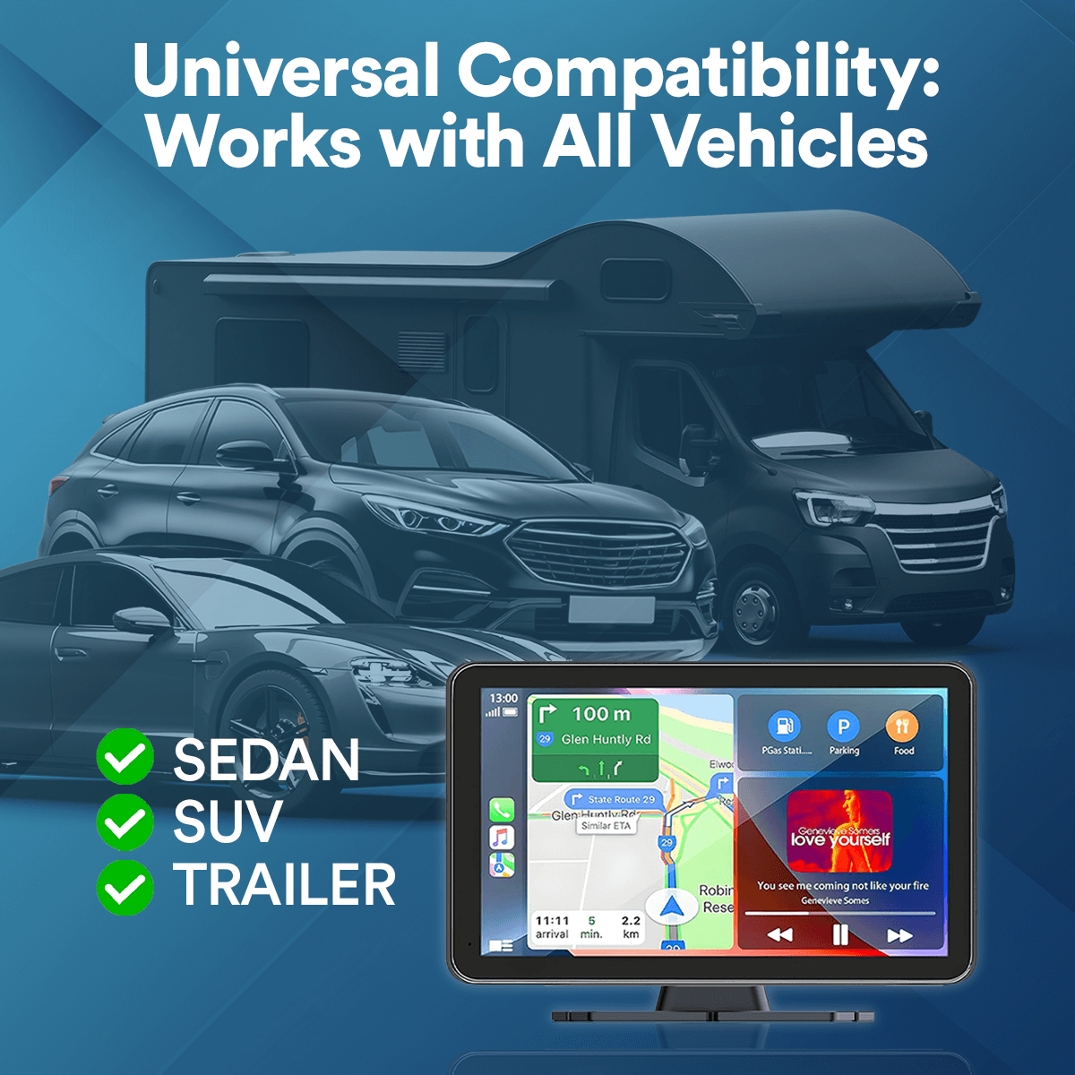 Smart Car Play Dash Cam 9"