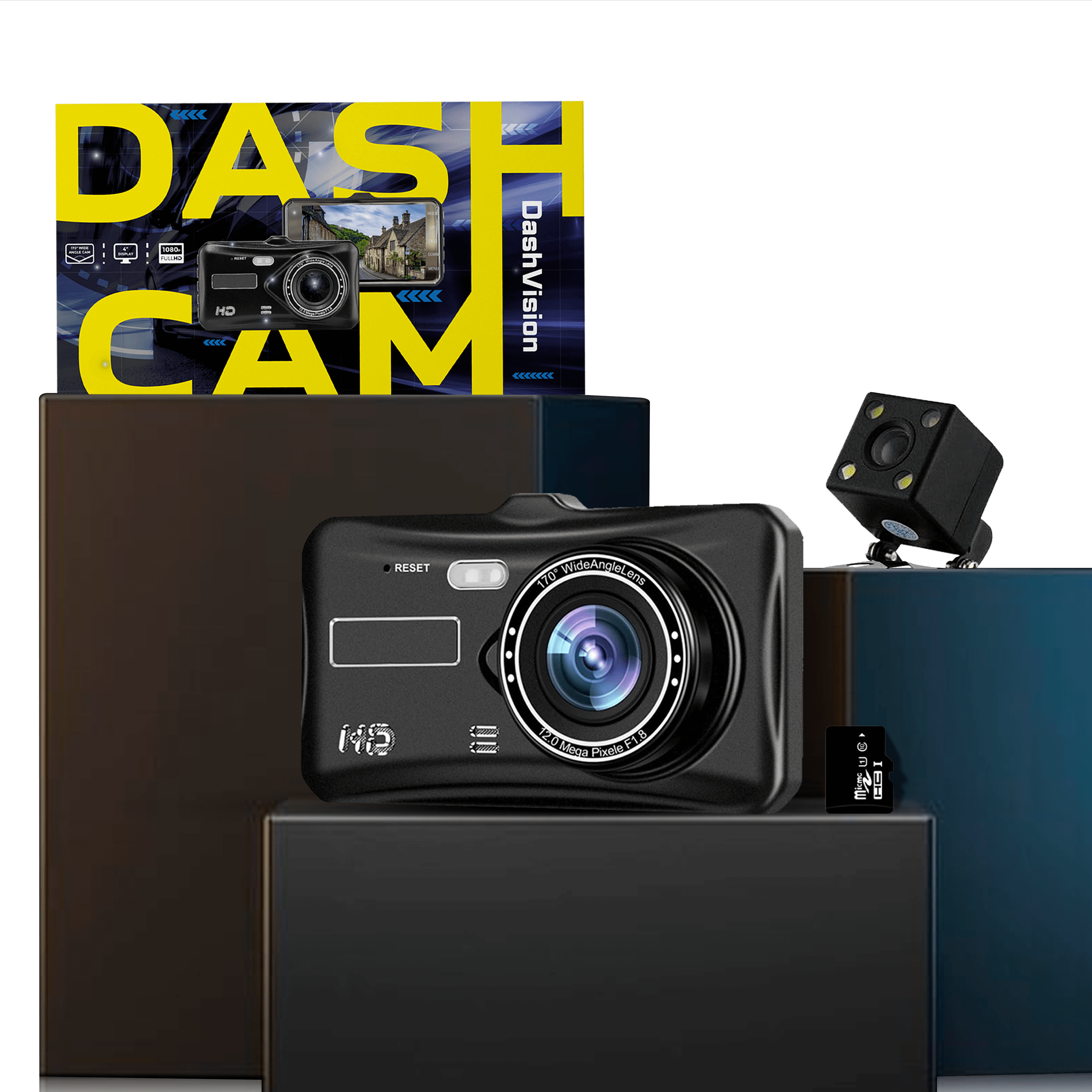 Yi Mirror Dash Cam SD Card YI Mirror Dash Cam Dual Dashboard Camera  Recorder Touch