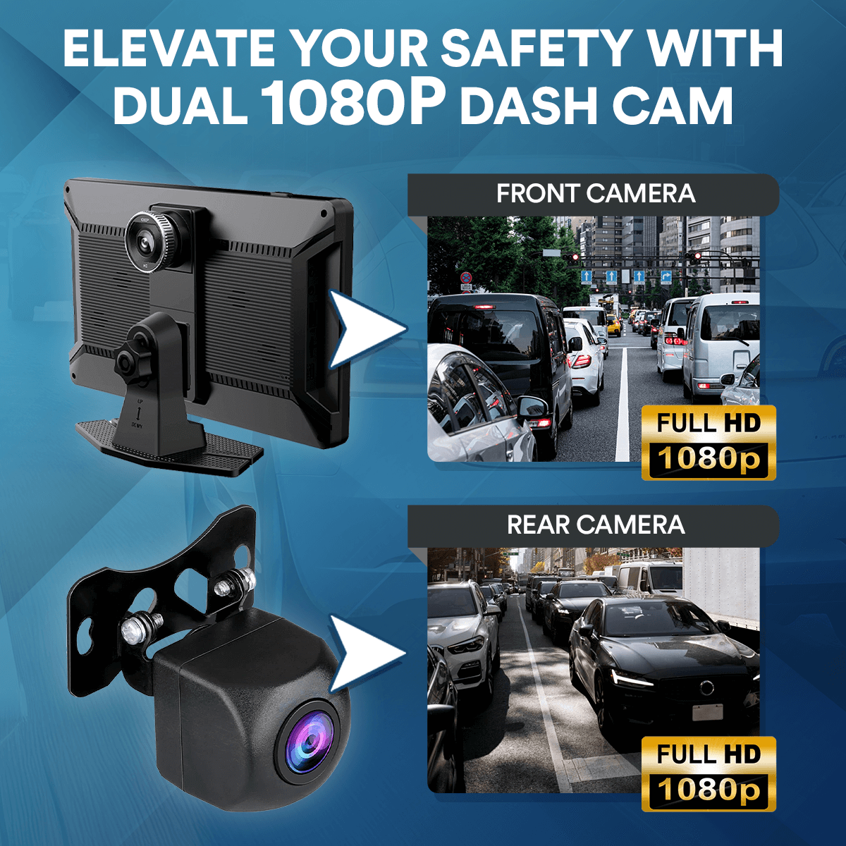 Smart Car Play Dash Cam 9"