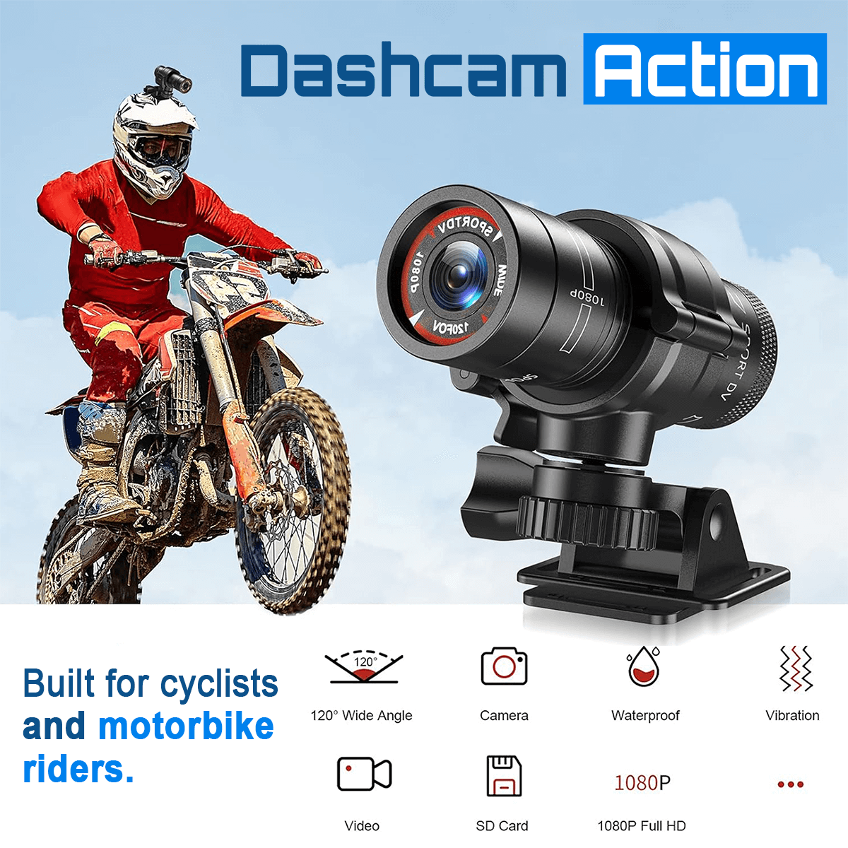 Dashcam Action (For Cyclists & Motorbikes) WIRELESS DP4