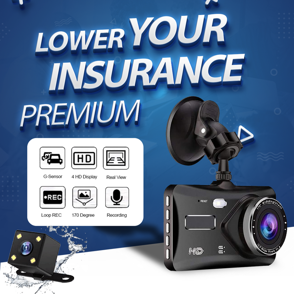 Dashcam Pro (Front & Rear Car Camera) *Best Seller*