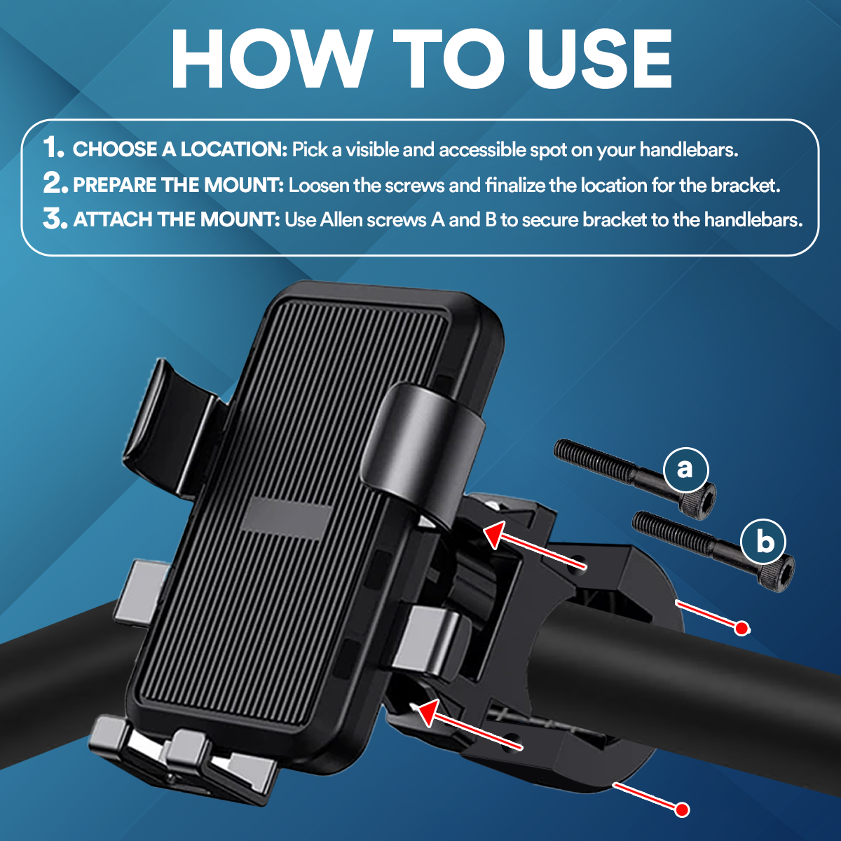 360° Rotation Bike Phone Holder