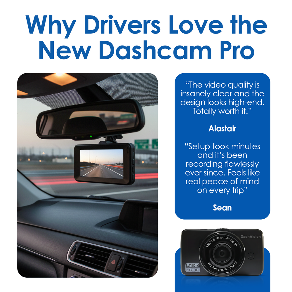 Dashcam Pro (Front & Rear Car Camera) *Best Seller*