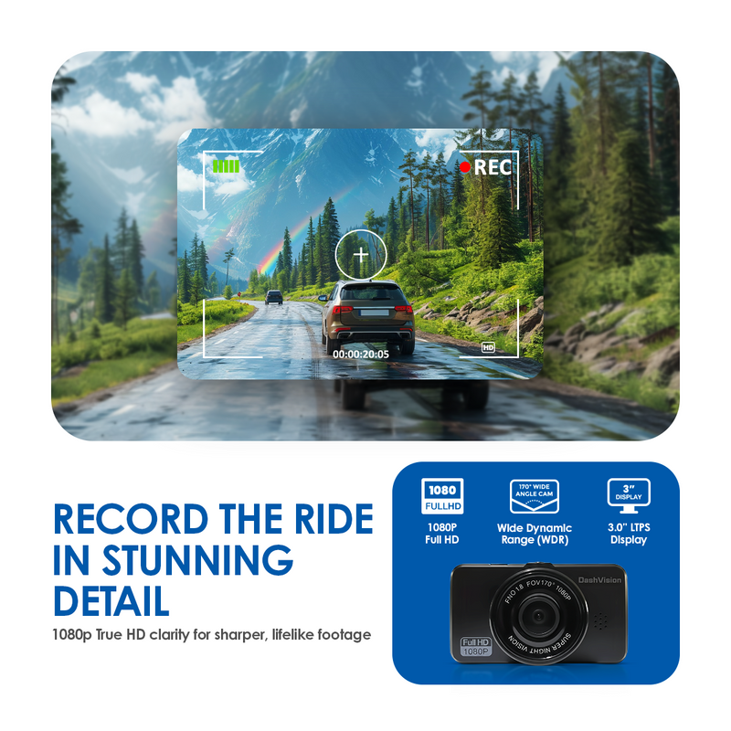 Dashcam Pro (Front & Rear Car Camera) *Best Seller*
