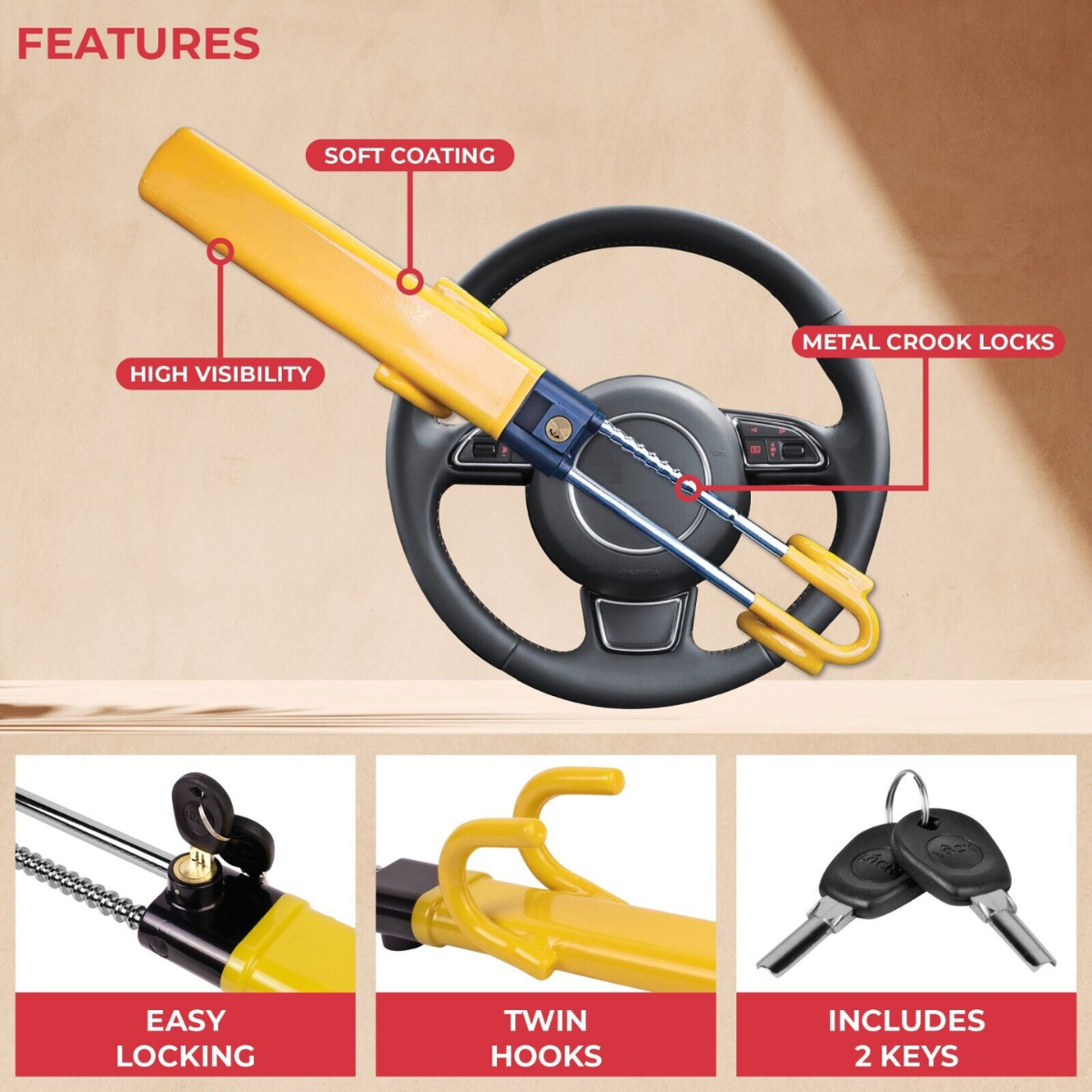 Car Steering Wheel Lock | UK's #1 Safety Steering Lock DP3