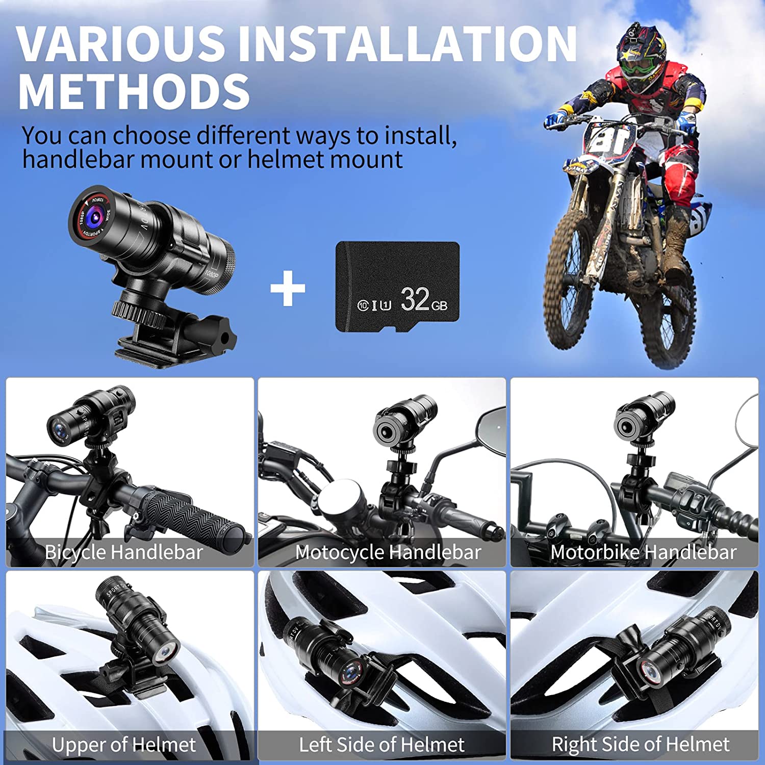 Dashcam Action (For Cyclists & Motorbikes) WIRELESS DP9